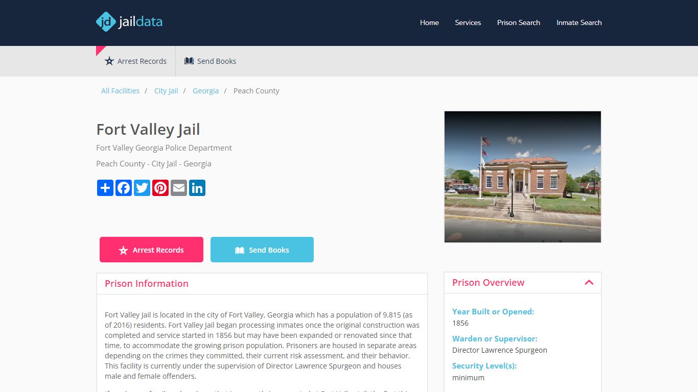 Fort Valley Jail Inmate Search and Prisoner Info - Fort Valley, GA
